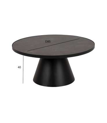 Diivanilaud SOLI D85xH40cm, must klaas