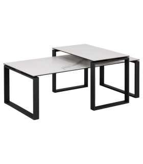 Diivanilauad 2tk KATRINE 115x55xH37,5cm, 69x40xH45cm, valge