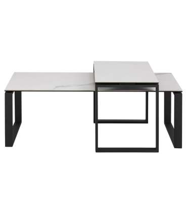 Diivanilauad 2tk KATRINE 115x55xH37,5cm, 69x40xH45cm, valge