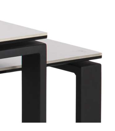 Diivanilauad 2tk KATRINE 115x55xH37,5cm, 69x40xH45cm, valge