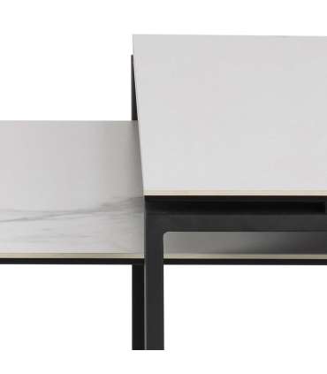 Diivanilauad 2tk KATRINE 115x55xH37,5cm, 69x40xH45cm, valge