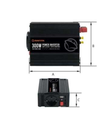 Manta MPI300M Power Inverter 300W DC to AC