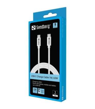 Sandberg 136-52 USB-C 65W cable, 1M