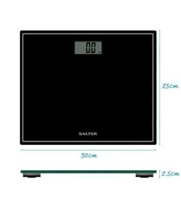 Salter 9207 BCFEU12  Compact Electronic Bathroom Scale - Black