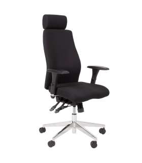 Töötool SMART EXTRA 60x63,5-70xH114-123cm, must