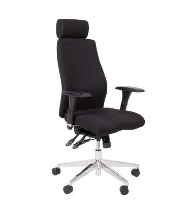 Töötool SMART EXTRA 60x63,5-70xH114-123cm, must