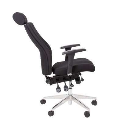 Töötool SMART EXTRA 60x63,5-70xH114-123cm, must