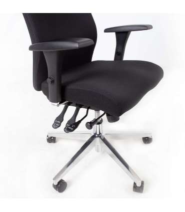 Töötool SMART EXTRA 60x63,5-70xH114-123cm, must