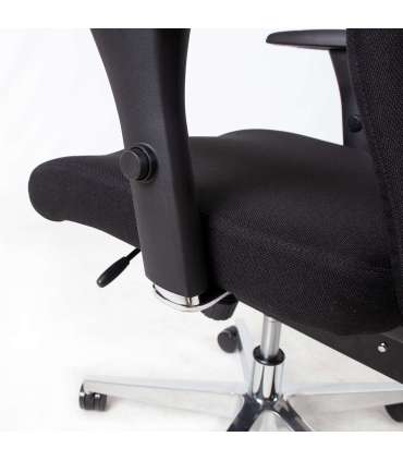 Töötool SMART EXTRA 60x63,5-70xH114-123cm, must