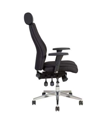 Töötool SMART EXTRA 60x63,5-70xH114-123cm, must