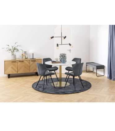 Скамейка XENIA, 95x38xH46см, тёмно-серая