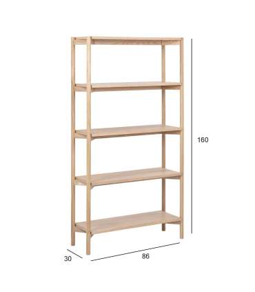 Riiul BRAIDWOOD 86x30xH160cm, valge