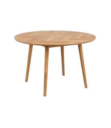 Обеденный стол NAGANO D120xH75см, дуб елочкой