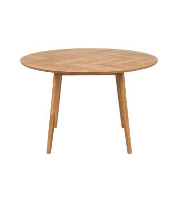 Обеденный стол NAGANO D120xH75см, дуб елочкой