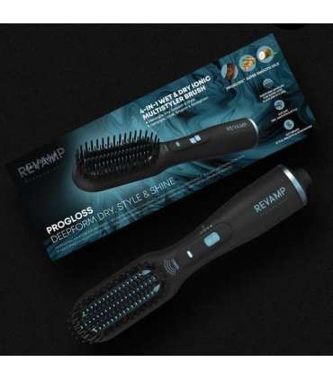 Revamp BR-2500X-EU Deepform Ceramic Straightening Hot Brush Black
