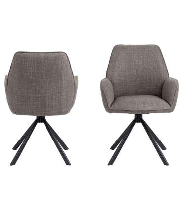 Tool GLENDA käetugedega, pruun, 61x63xH88,5cm