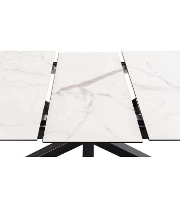 Söögilaud HEAVEN 168/210x90xH76cm, valge, keraamiline plaat