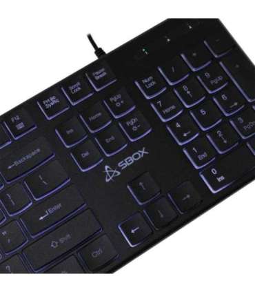 Sbox K-22 Keyboard US Black