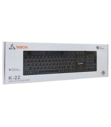 Sbox K-22 Keyboard US Black