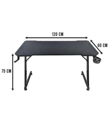 Subsonic Black Gaming Desk GEM