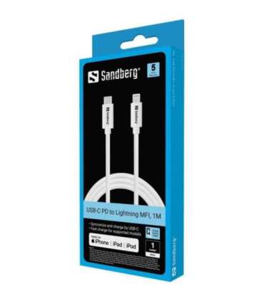 Sandberg 136-58 USB-C PD to Lightning MFI 1M