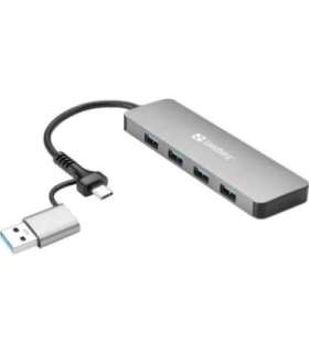 Sandberg 136-63 USB-C/A to 4xUSB 3.0 Hub