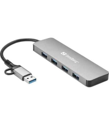 Sandberg 136-63 USB-C/A to 4xUSB 3.0 Hub
