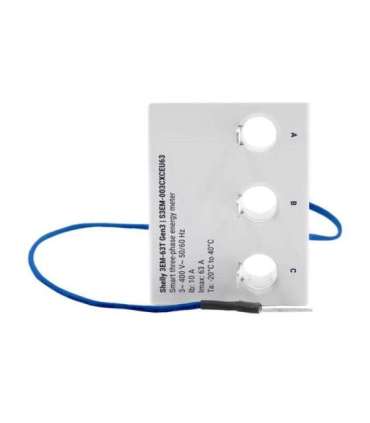 Shelly 3EM-63T Gen3 1/3-channel WiFi energy meter (flat terminal)