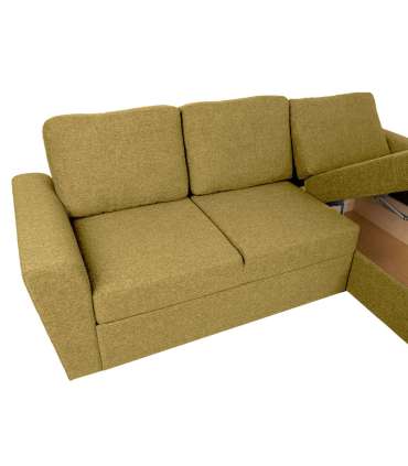 Nurgadiivanvoodi INGMAR 242x168/92xH92cm, sügiskollane