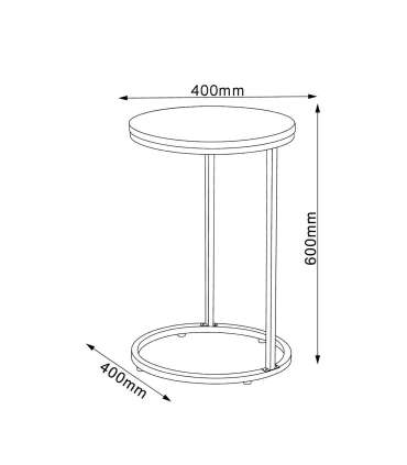 Abilaud HEDVIG D40xH60cm, saar/must