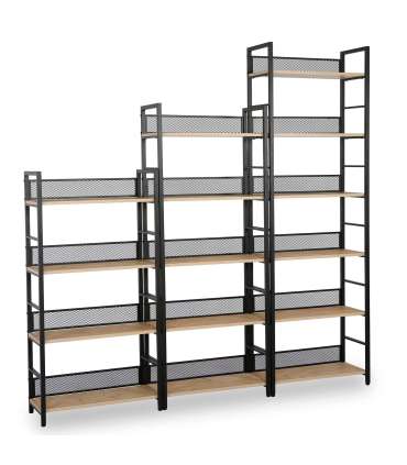 Riiul HECTOR 60x28xH121cm, saar/must