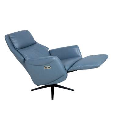 Tugitool DAMIANO elektriline recliner 72x84xH116cm, sinine nahk
