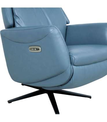 Tugitool DAMIANO elektriline recliner 72x84xH116cm, sinine nahk
