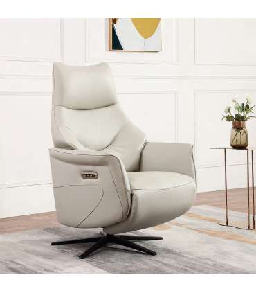 Tugitool DAYANA elektriline recliner 74x84xH115cm, beež nahk