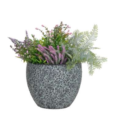 Lillepott FLORA D44xH36cm, must/hall