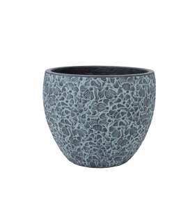 Lillepott FLORA D24xH19.5cm, must/hall