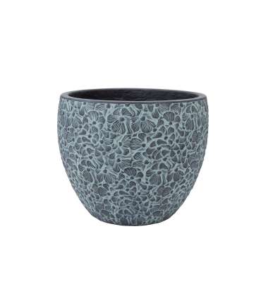 Lillepott FLORA D24xH19.5cm, must/hall