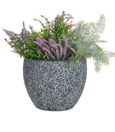 Lillepott FLORA D24xH19.5cm, must/hall