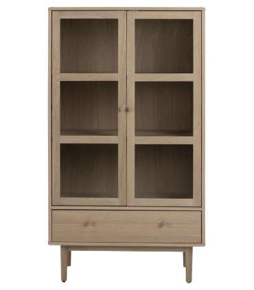 Vitriinkapp ASTON 80x40xH144,8cm, hele tamm