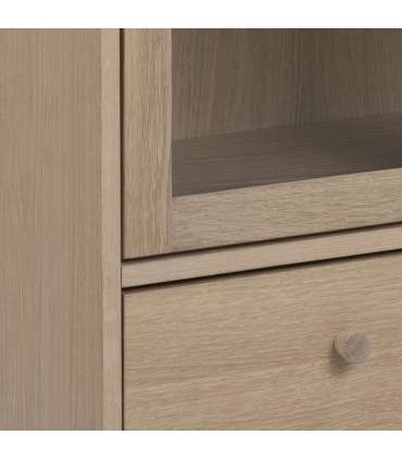 Vitriinkapp ASTON 80x40xH144,8cm, hele tamm