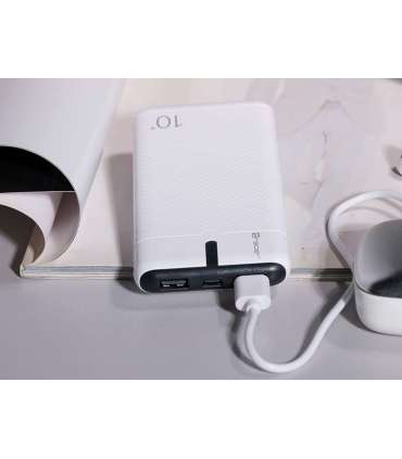 Tracer 47515 EnerGo 10000mAh Power Bank white/black