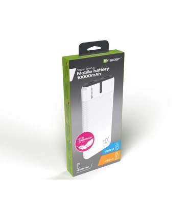 Tracer 47515 EnerGo 10000mAh Power Bank white/black