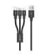 Devia Kintone Series 3In1 Tube, USB to Lightning, MicroUSB, Type-C, 1,2m, Black