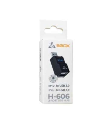 Sbox H-606 3 Port USB-A (1x 3,0,  2x 2,0)