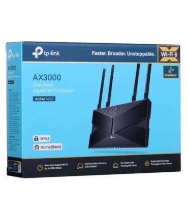 TP-LINK Archer AX53 wireless router Gigabit Ethernet Dual-band (2.4 GHz / 5 GHz) 4G Black