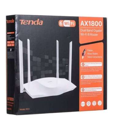 TENDA RX3 WIFI6 dual band gigabit router, white
