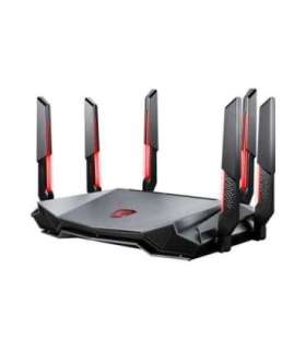 MSI RADIX AXE6600 WIFI 6E TRI-BAND wireless router Gigabit Ethernet Dual-band (2.4 GHz / 5 GHz) Black, Red