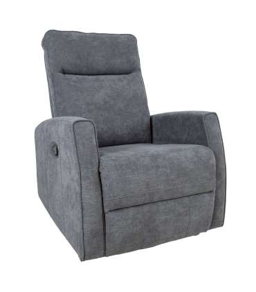 Tugitool EDDY kiikuv ja pöörlev manuaalne recliner 76x96xH103cm, hall