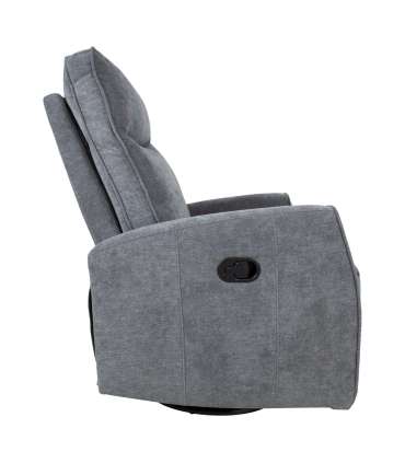 Tugitool EDDY kiikuv ja pöörlev manuaalne recliner 76x96xH103cm, hall