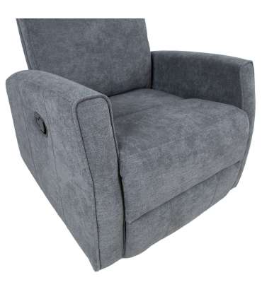 Кресло-реклайнер EDDY вращающееся и качающееся, серый